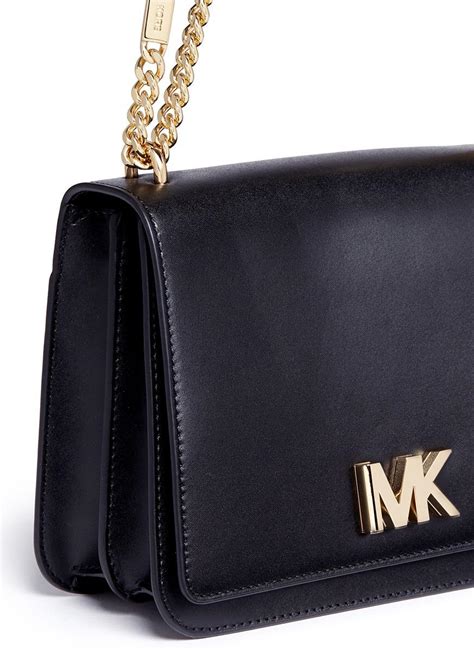 michael michael kors mott large logo and leather shoulder bag|michael kors flat shoulder bags.